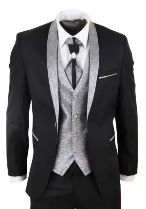 4 Piece Wedding Suit Groom Cravat |