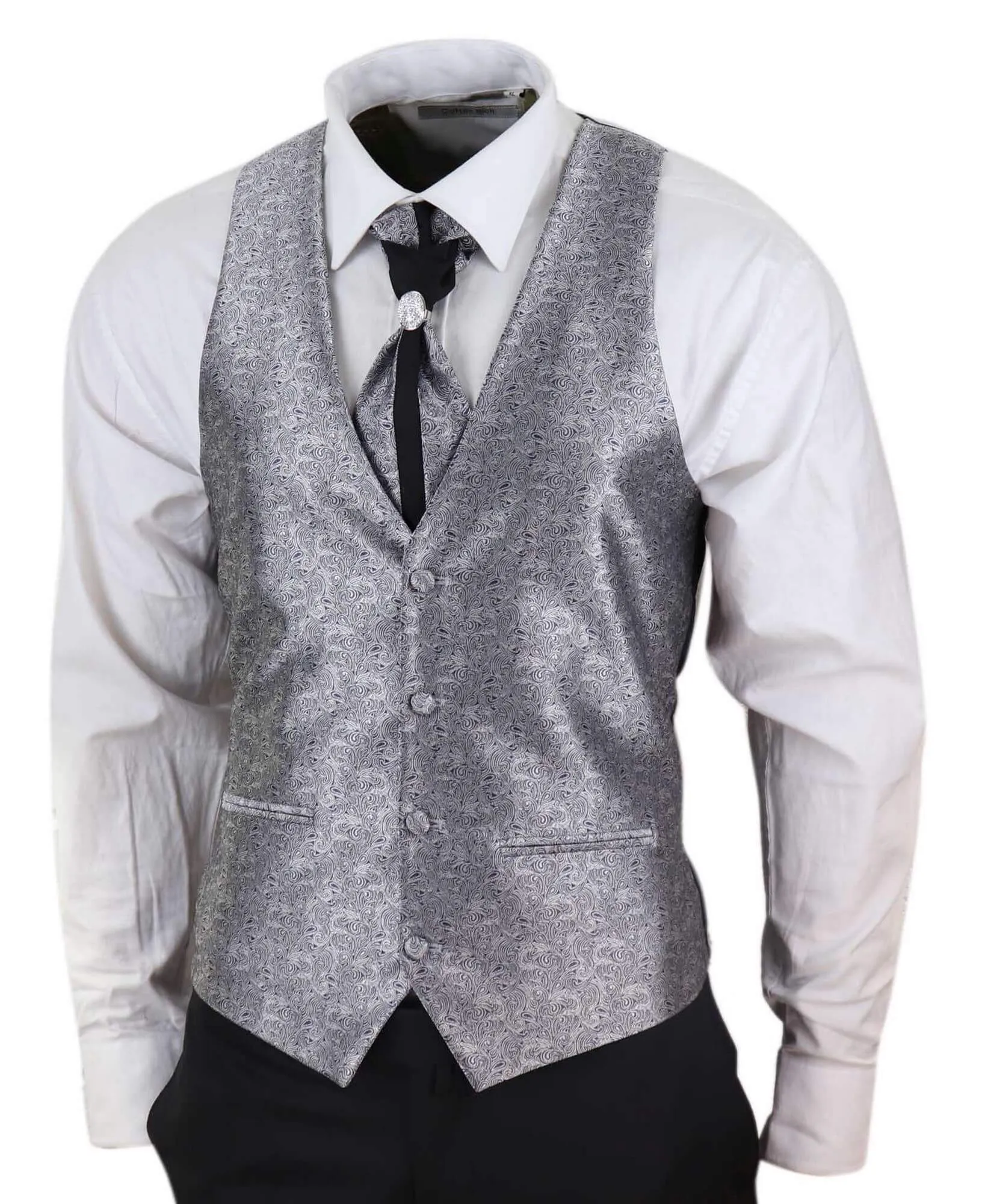 4 Piece Wedding Suit Groom Cravat |