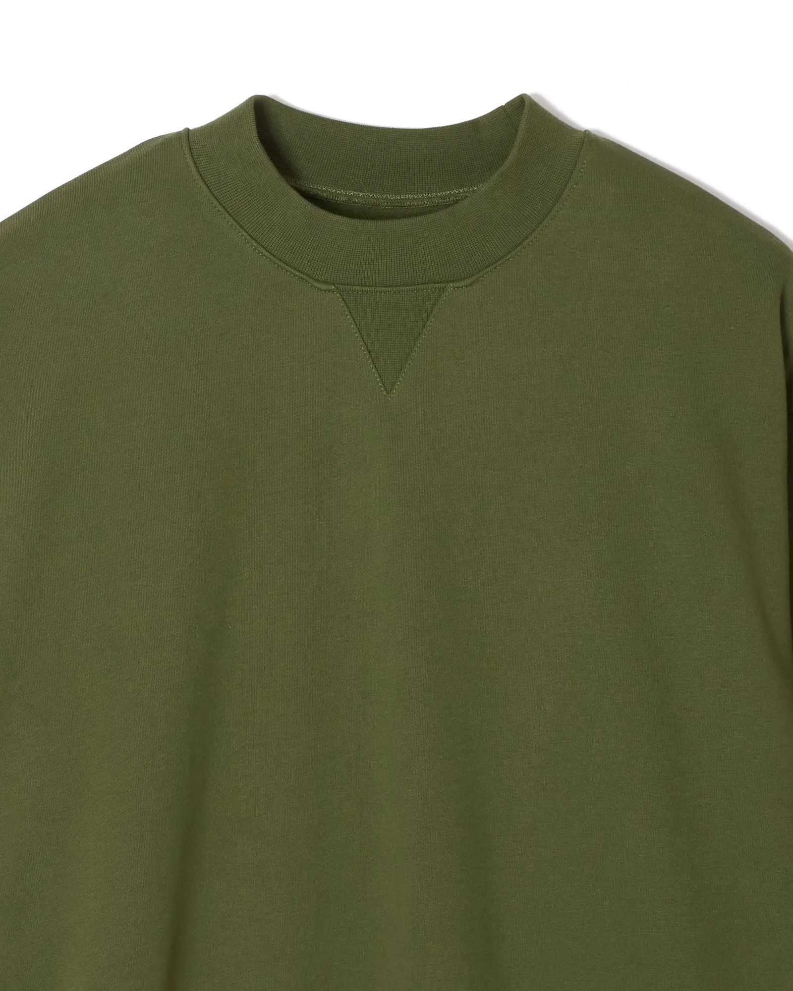 #ACTIVE MOCK NECKN SWEAT GREEN