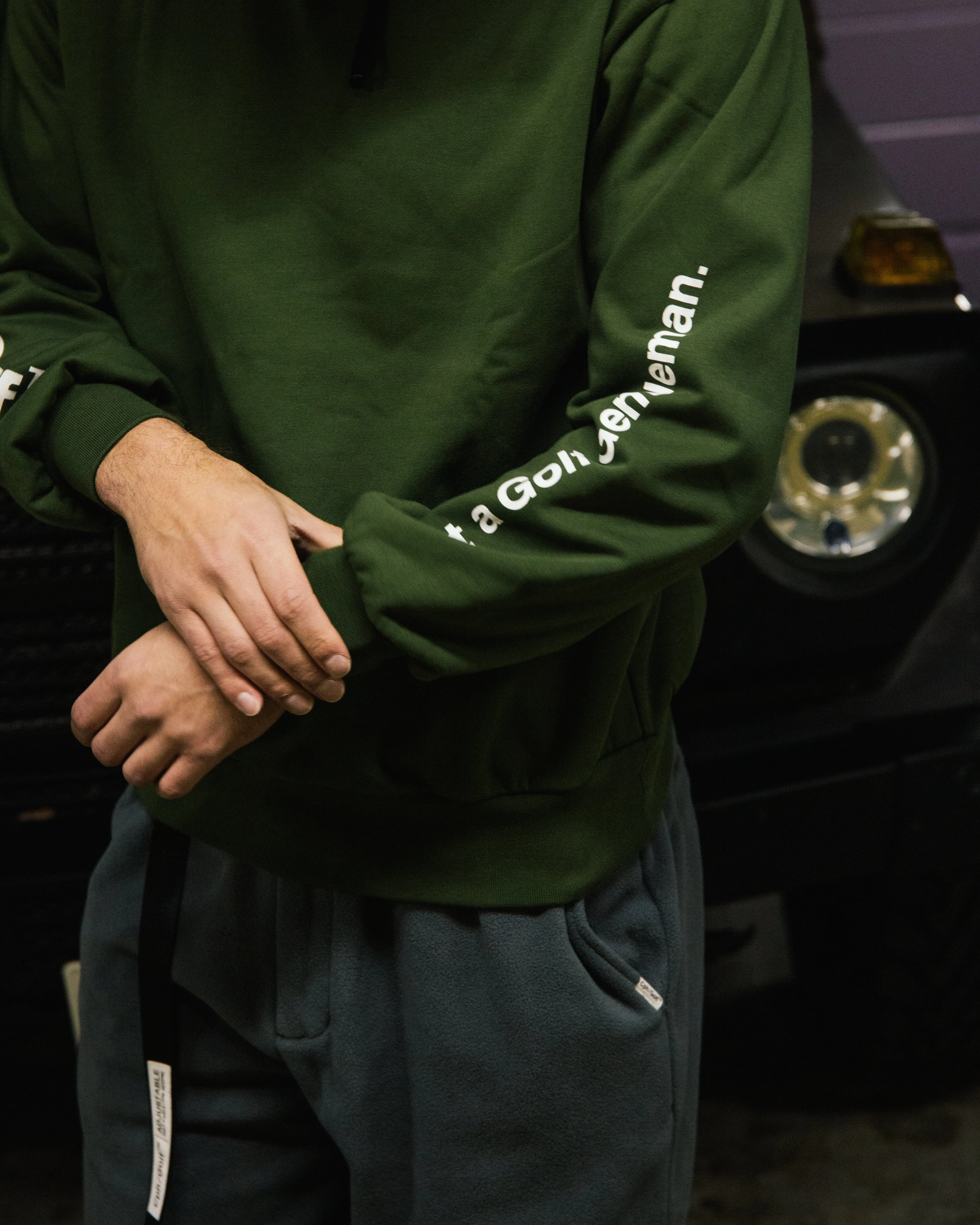 #ACTIVE MOCK NECKN SWEAT GREEN