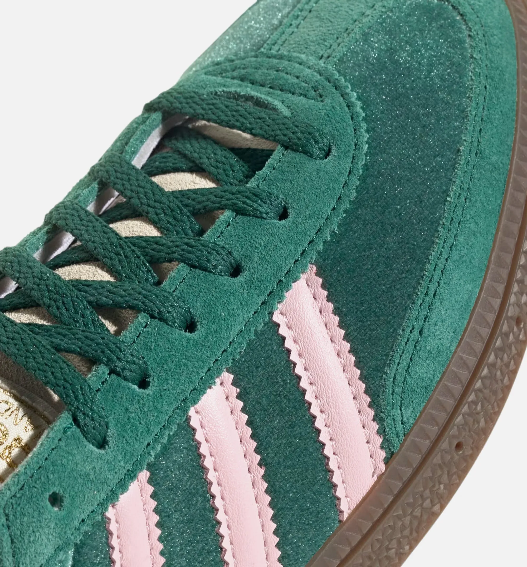 Adidas Clothing Handball Spezial Velvet Womens Lifestyle Shoe - Green/Pink