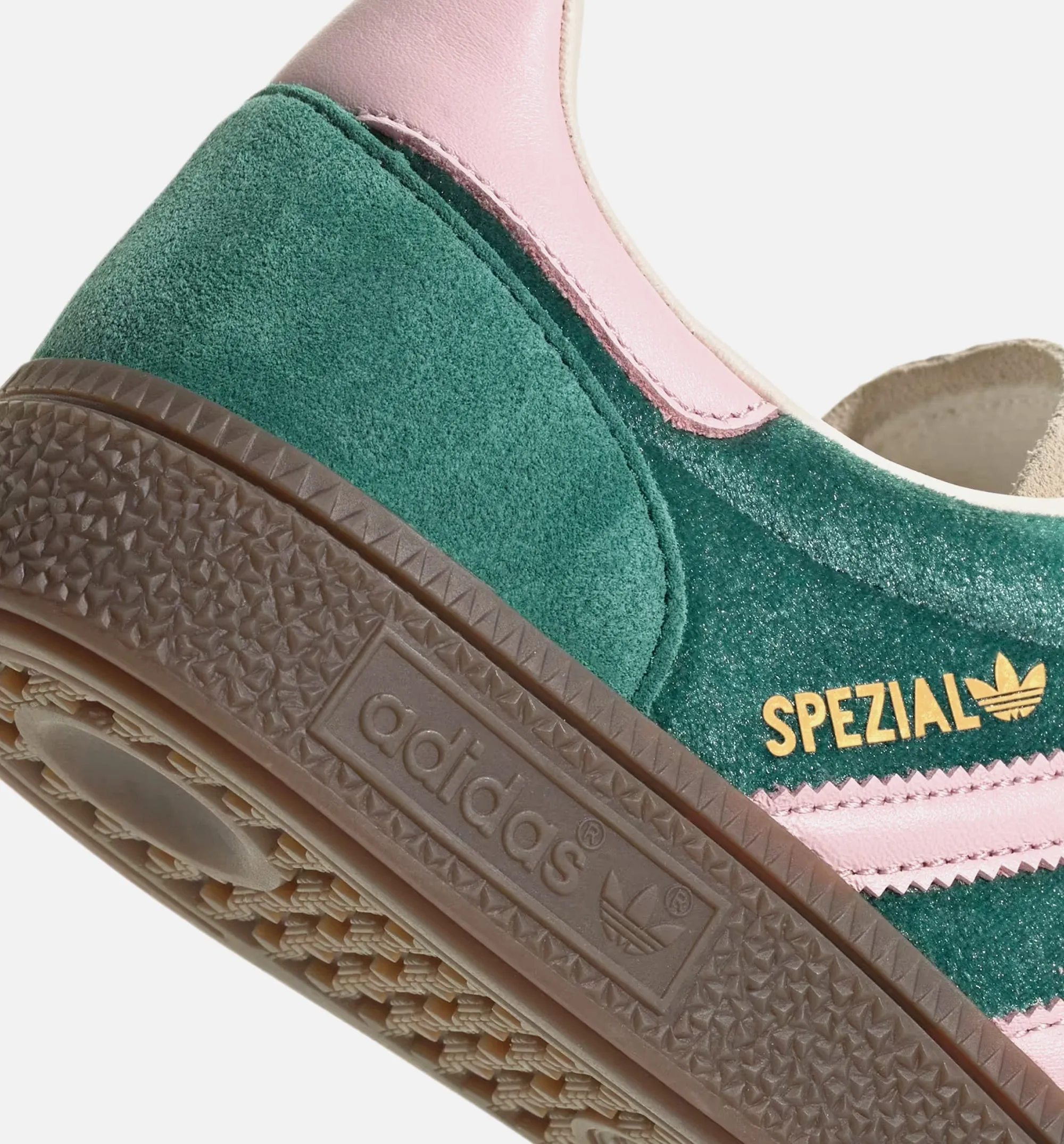 Adidas Clothing Handball Spezial Velvet Womens Lifestyle Shoe - Green/Pink