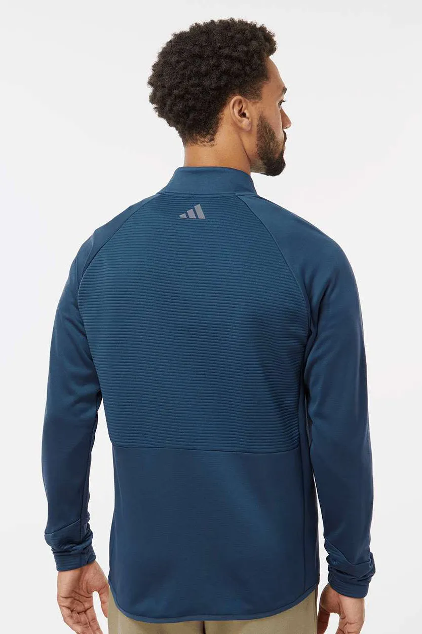 Adidas Mens 1/4 Zip Sweatshirt - Crew Navy Blue