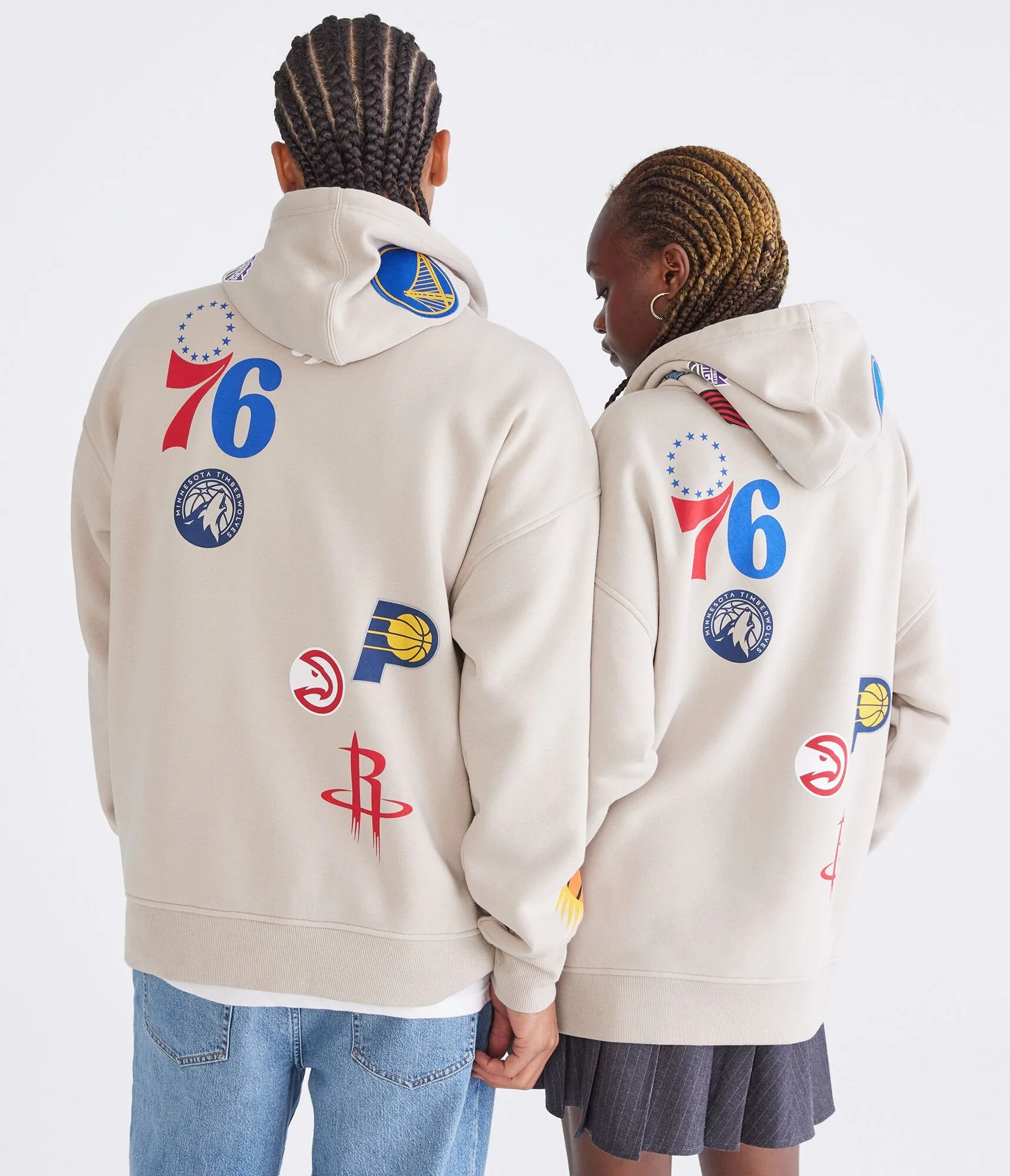 Aeropostale Nba Team Logos Pullover Hoodie