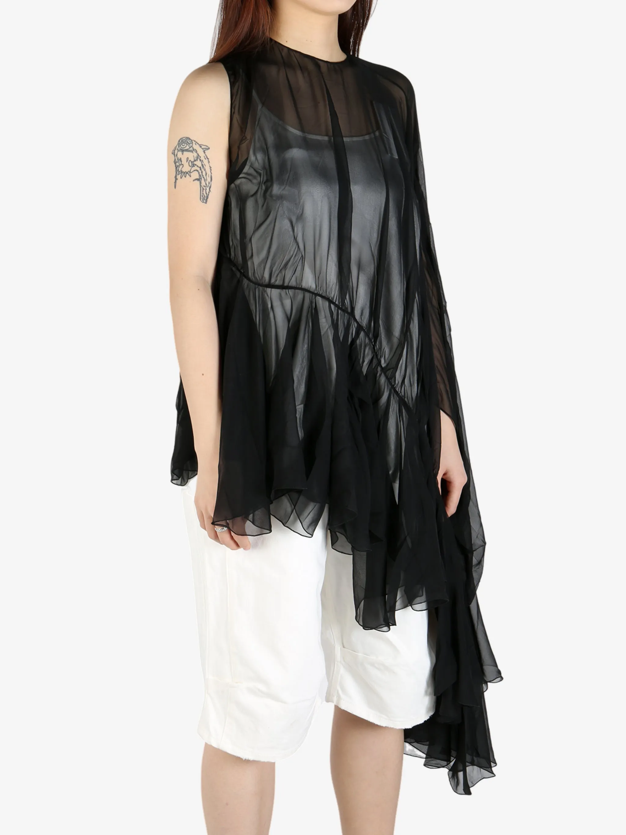 ALAINPAUL - Women Extended Ruffle Top Clothing_alainpaul