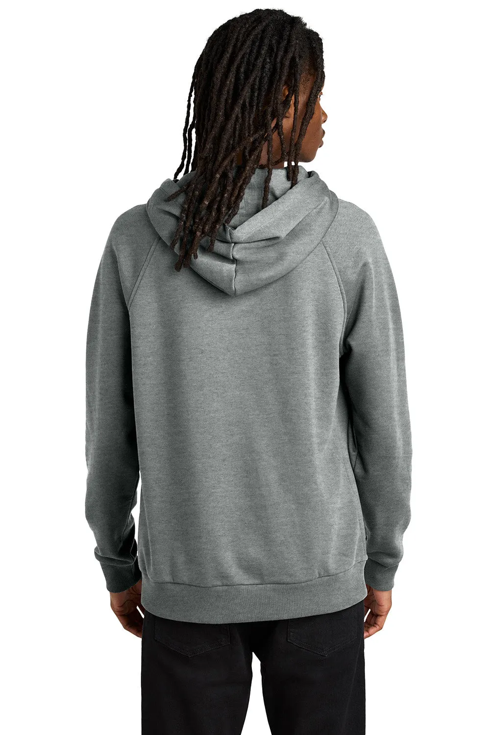 Allmade Mens CVC Fleece Hooded Sweatshirt Hoodie w/ Pouch Pocket - Heather Aluminum Grey