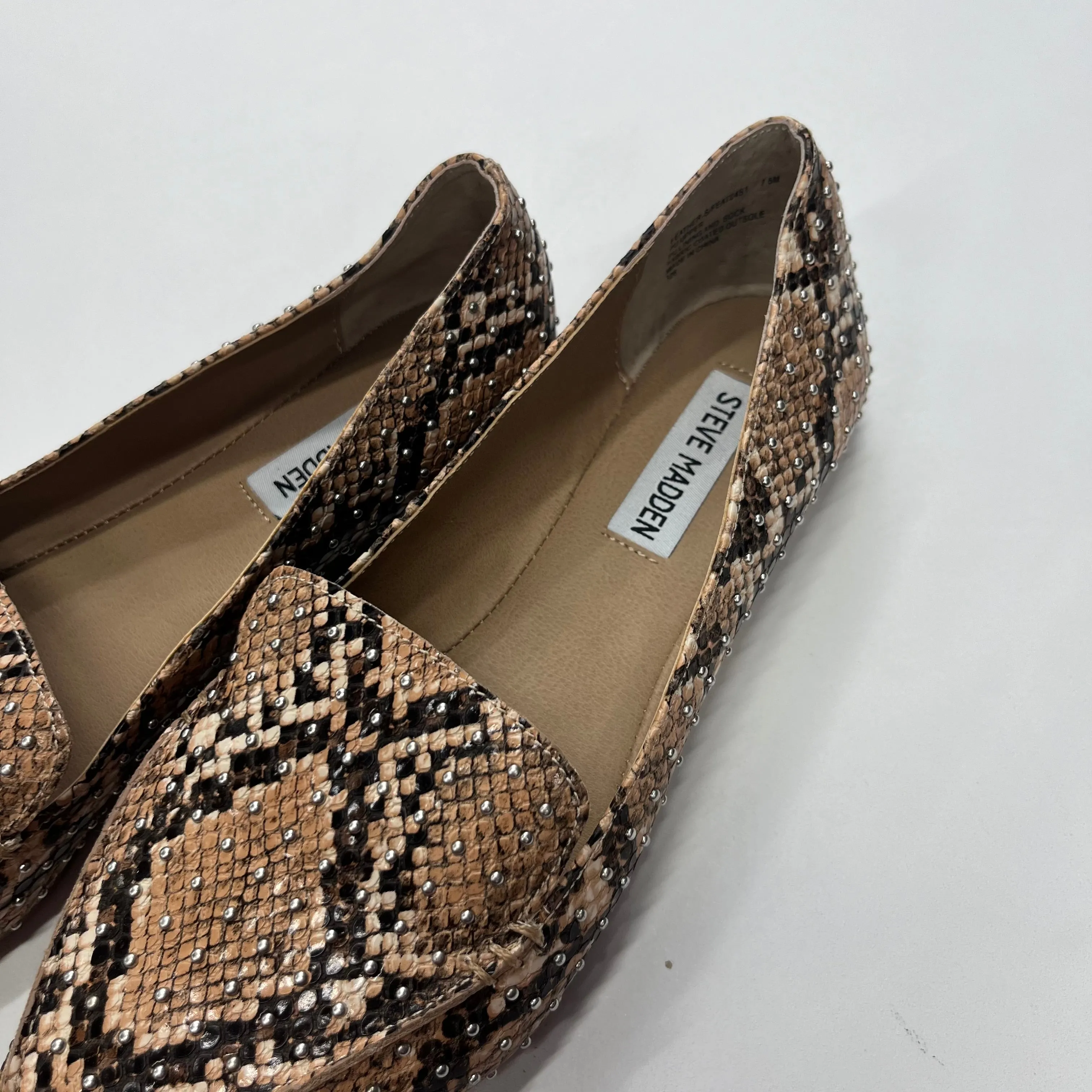 Animal Print Shoes Flats Loafer Oxford Steve Madden, Size 7.5 steve madden