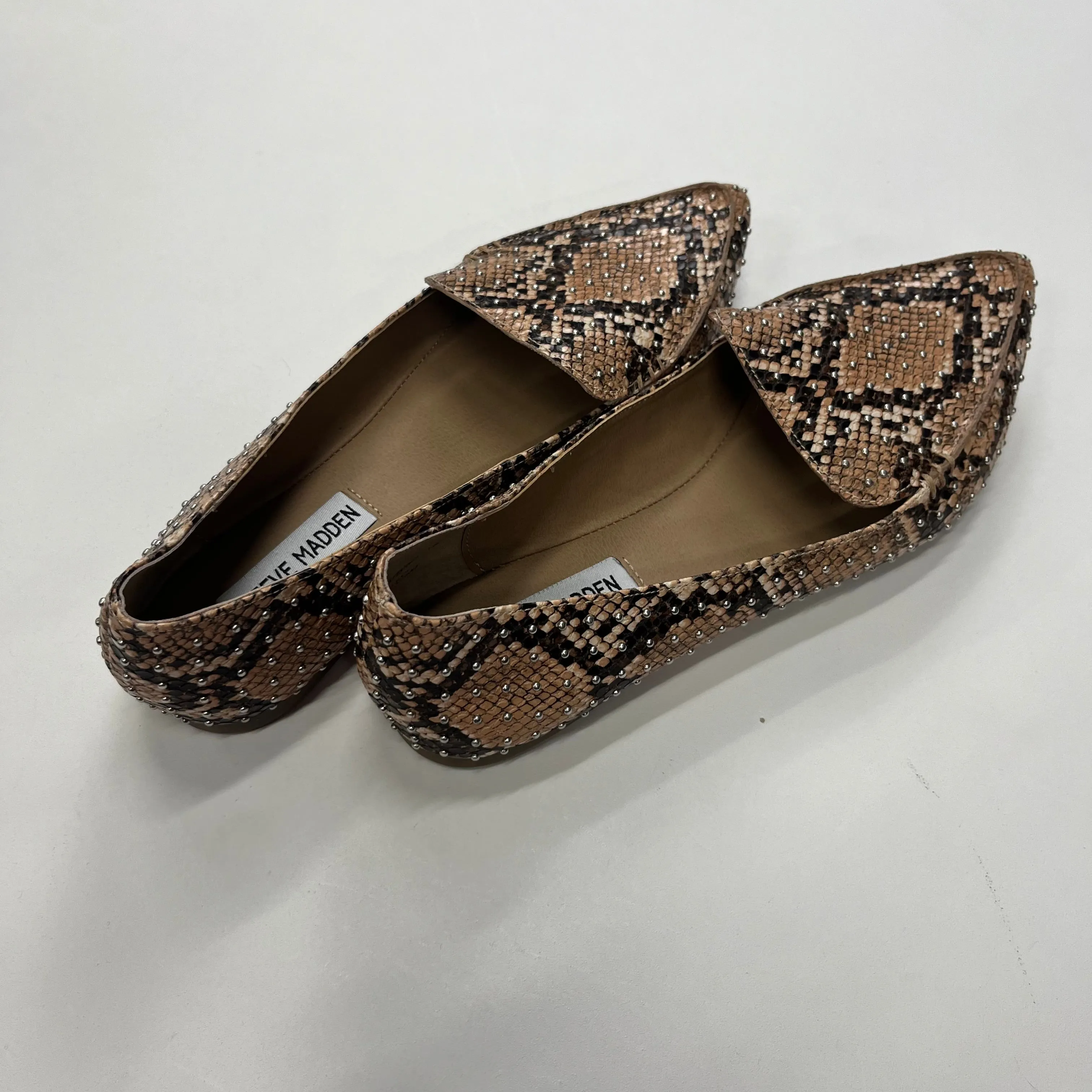 Animal Print Shoes Flats Loafer Oxford Steve Madden, Size 7.5 steve madden