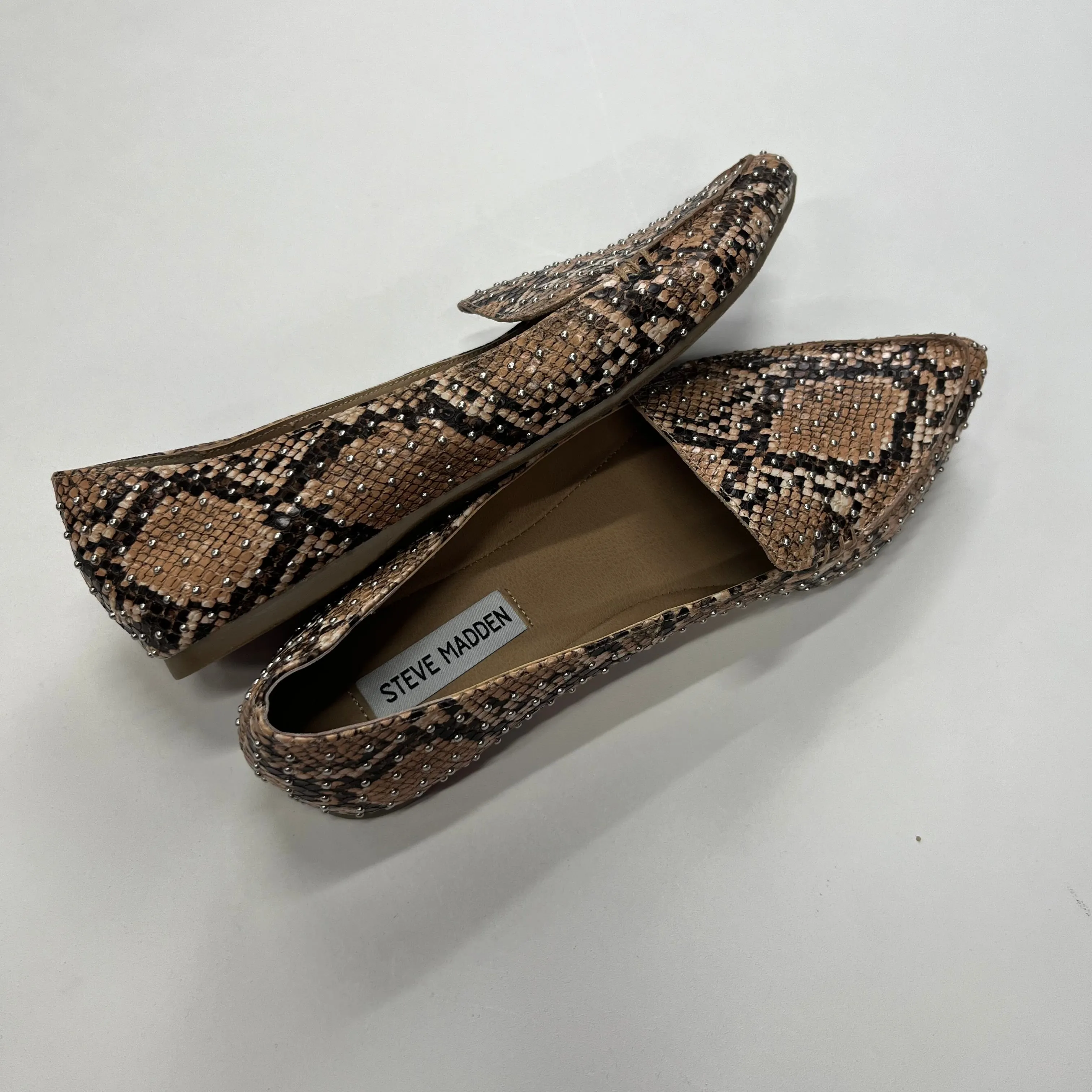 Animal Print Shoes Flats Loafer Oxford Steve Madden, Size 7.5 steve madden