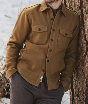 Anvil Shirt Melton Wool Jacket In Camel