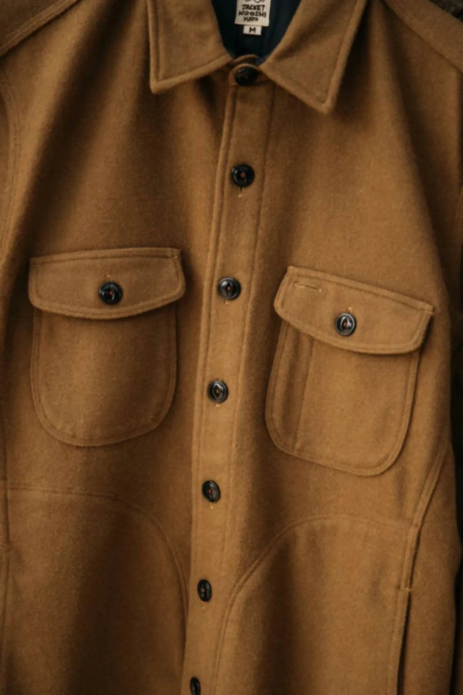 Anvil Shirt Melton Wool Jacket In Camel