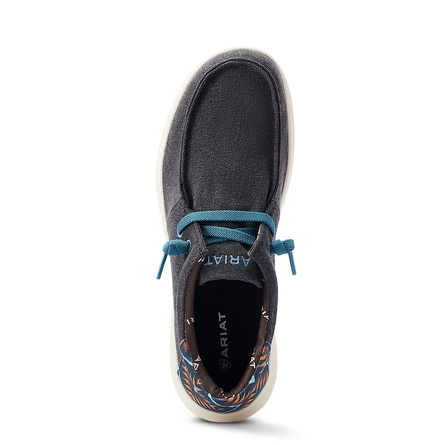 Ariat Mens Hilo Stretch Lace Charcoal Blue/Blue Aztec Ariat Shoes