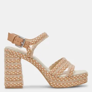 Arnela Heels Natural Multi Woven