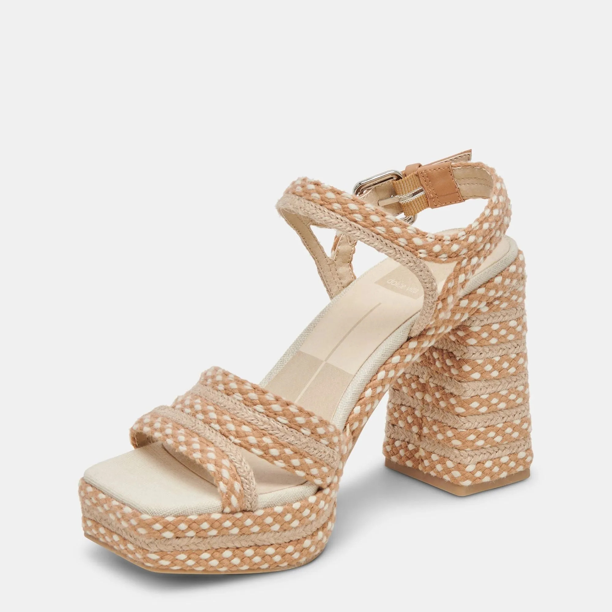 Arnela Heels Natural Multi Woven