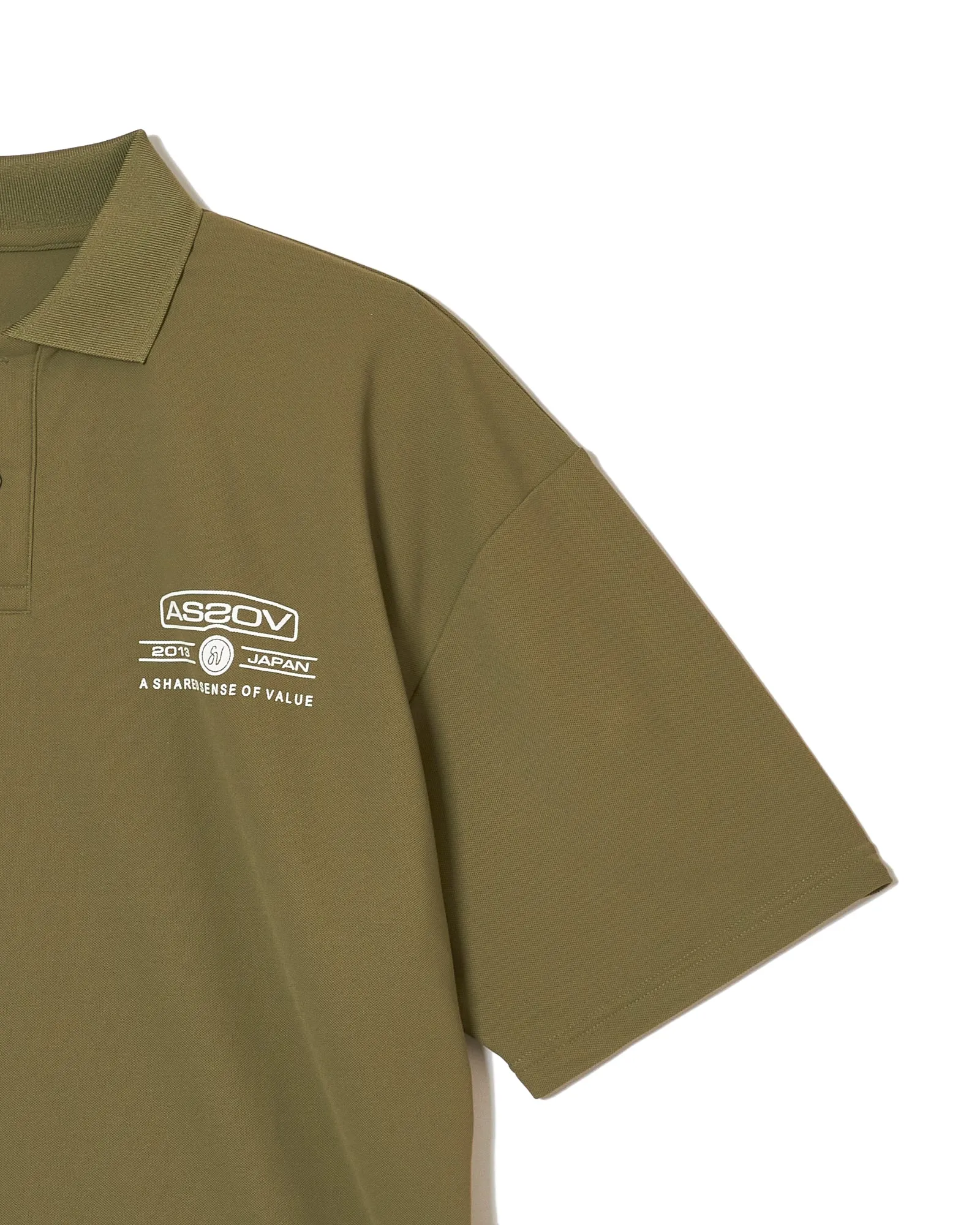 AS2OV×Cph/Golf™ #OVERSIZED S/S POLO KHAKI