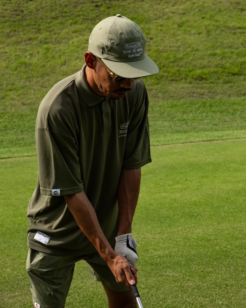 AS2OV×Cph/Golf™ #OVERSIZED S/S POLO KHAKI