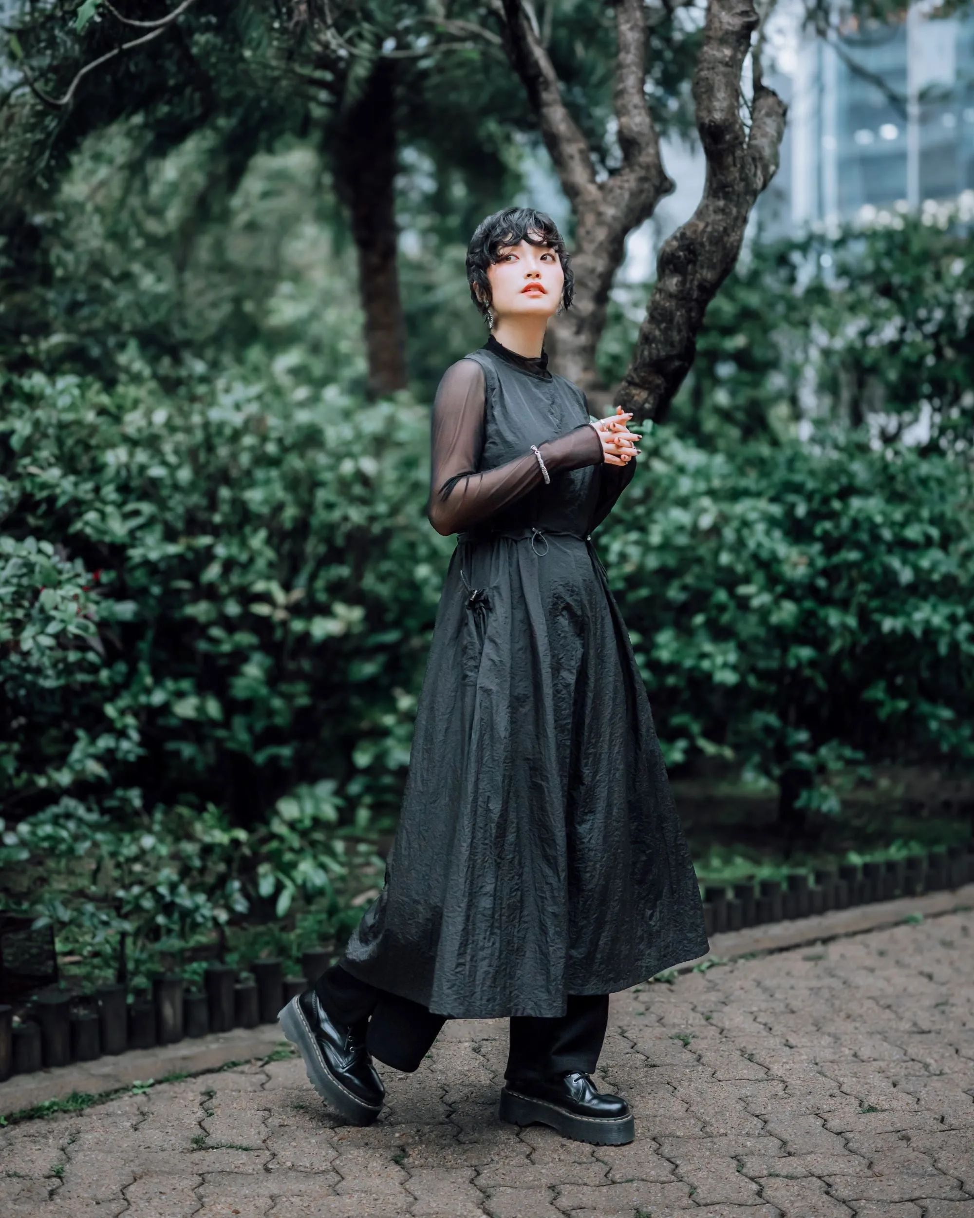A.T. OUTDOOR Nylon Flare Dress Clothing_Atsuro-Tayama