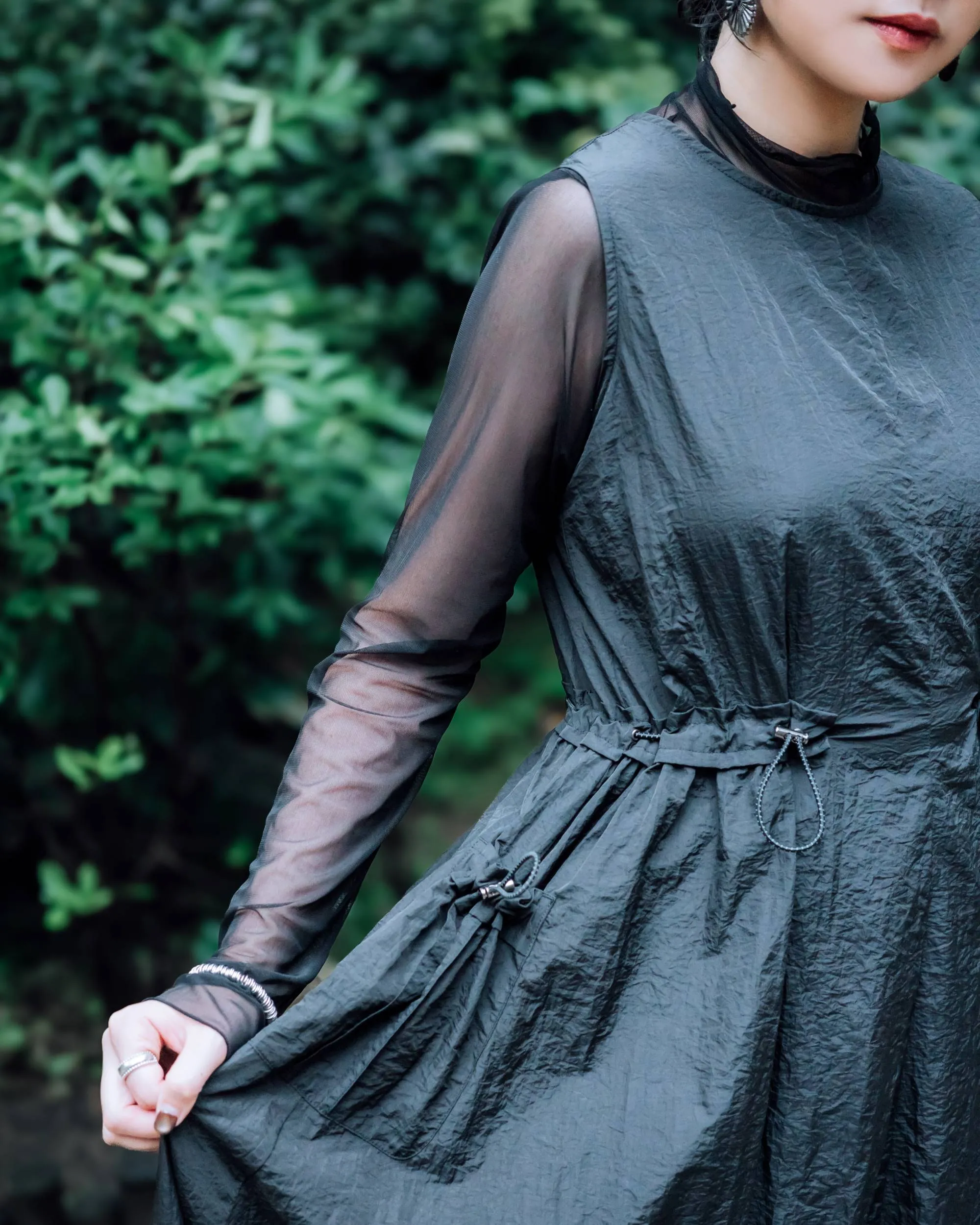 A.T. OUTDOOR Nylon Flare Dress Clothing_Atsuro-Tayama