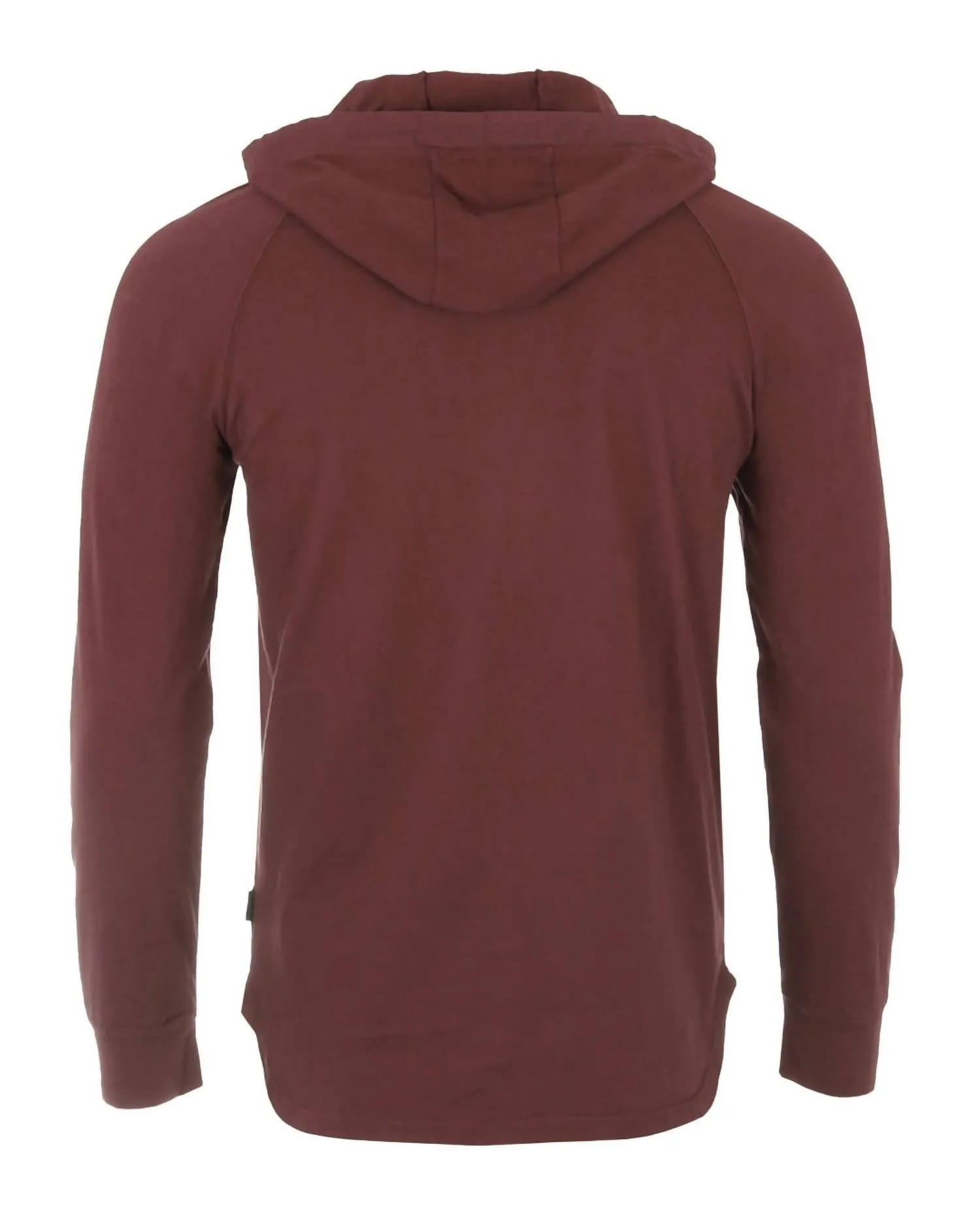 Athletic V Neck Long Sleeve Henley Pullover Shirt In Maroon