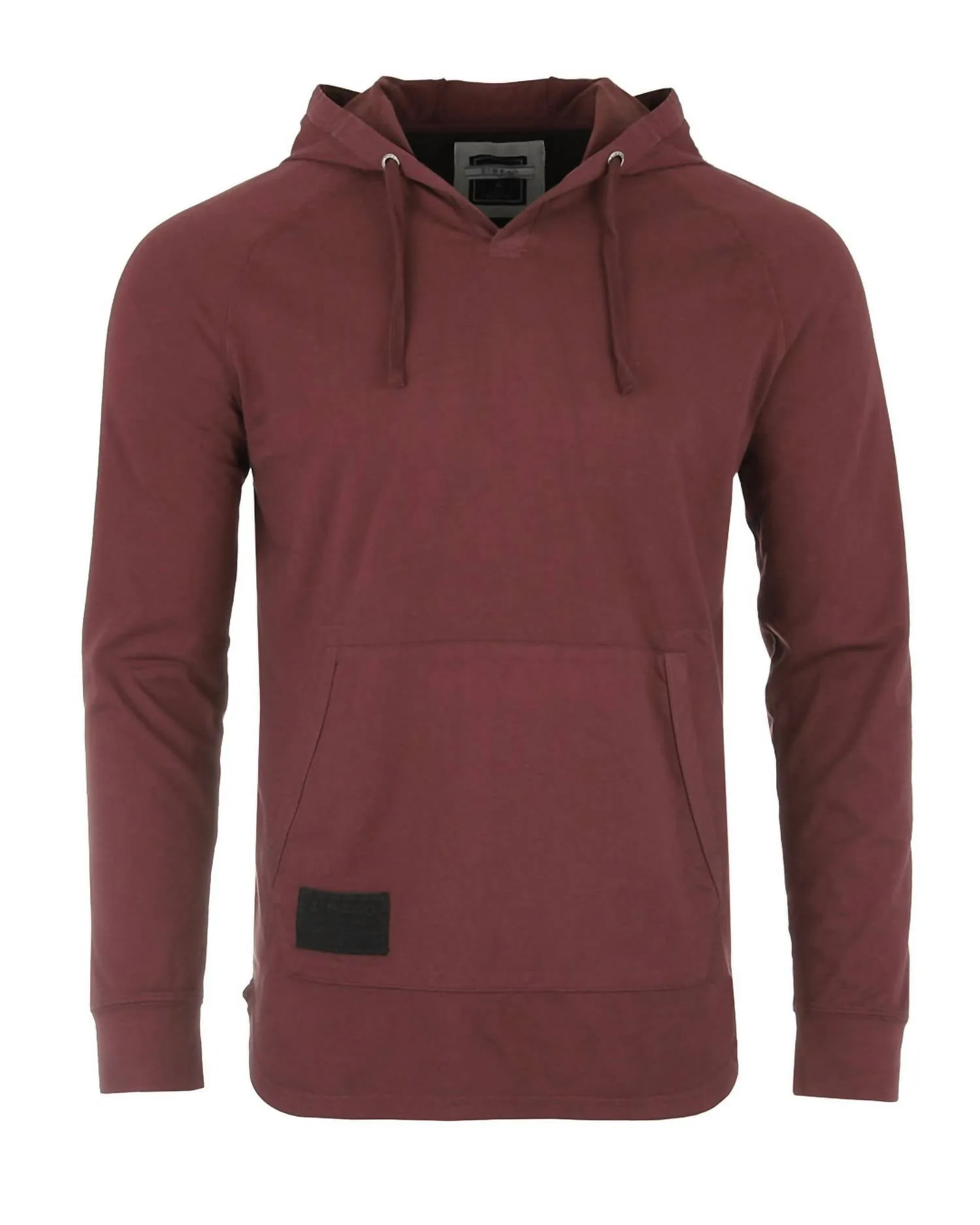 Athletic V Neck Long Sleeve Henley Pullover Shirt In Maroon