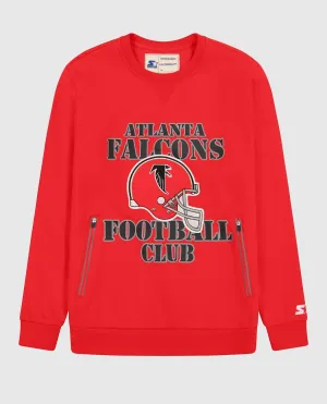 Atlanta Falcons Crew Neck Sweatshirt With Zip Pockets In Red