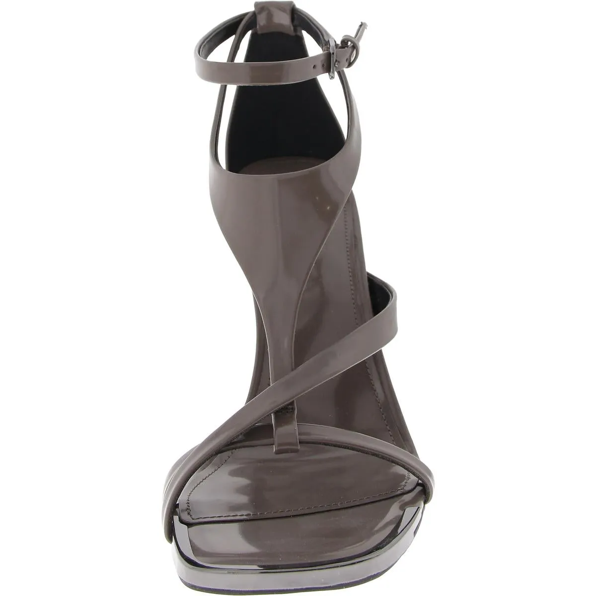 Audrey High sandal Womens Buckled Square Open Toe Ankle Strap