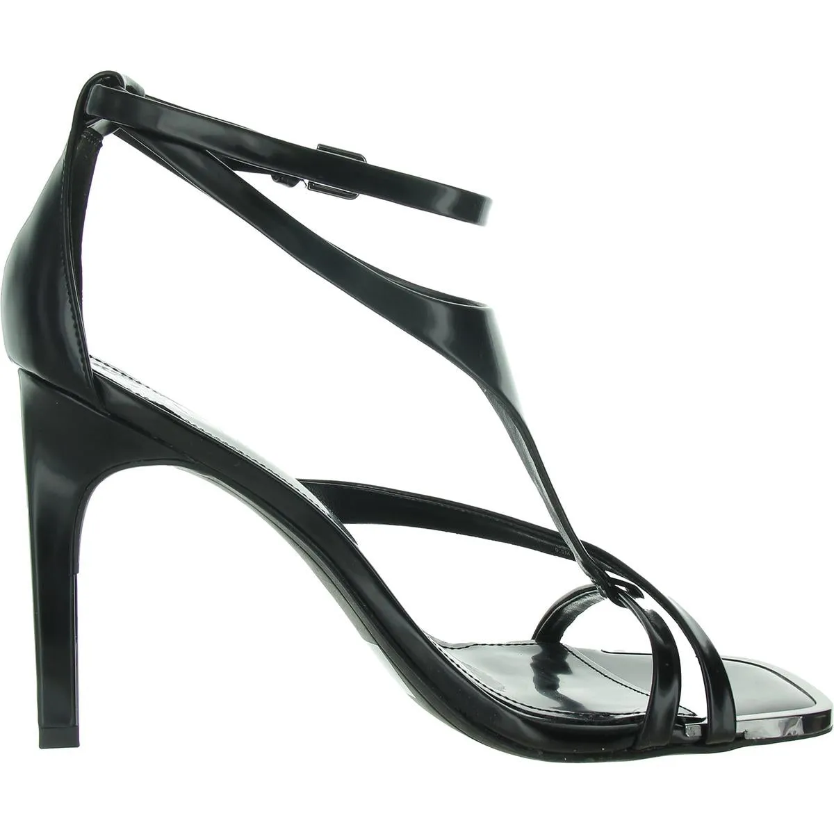 Audrey High sandal Womens Buckled Square Open Toe Ankle Strap