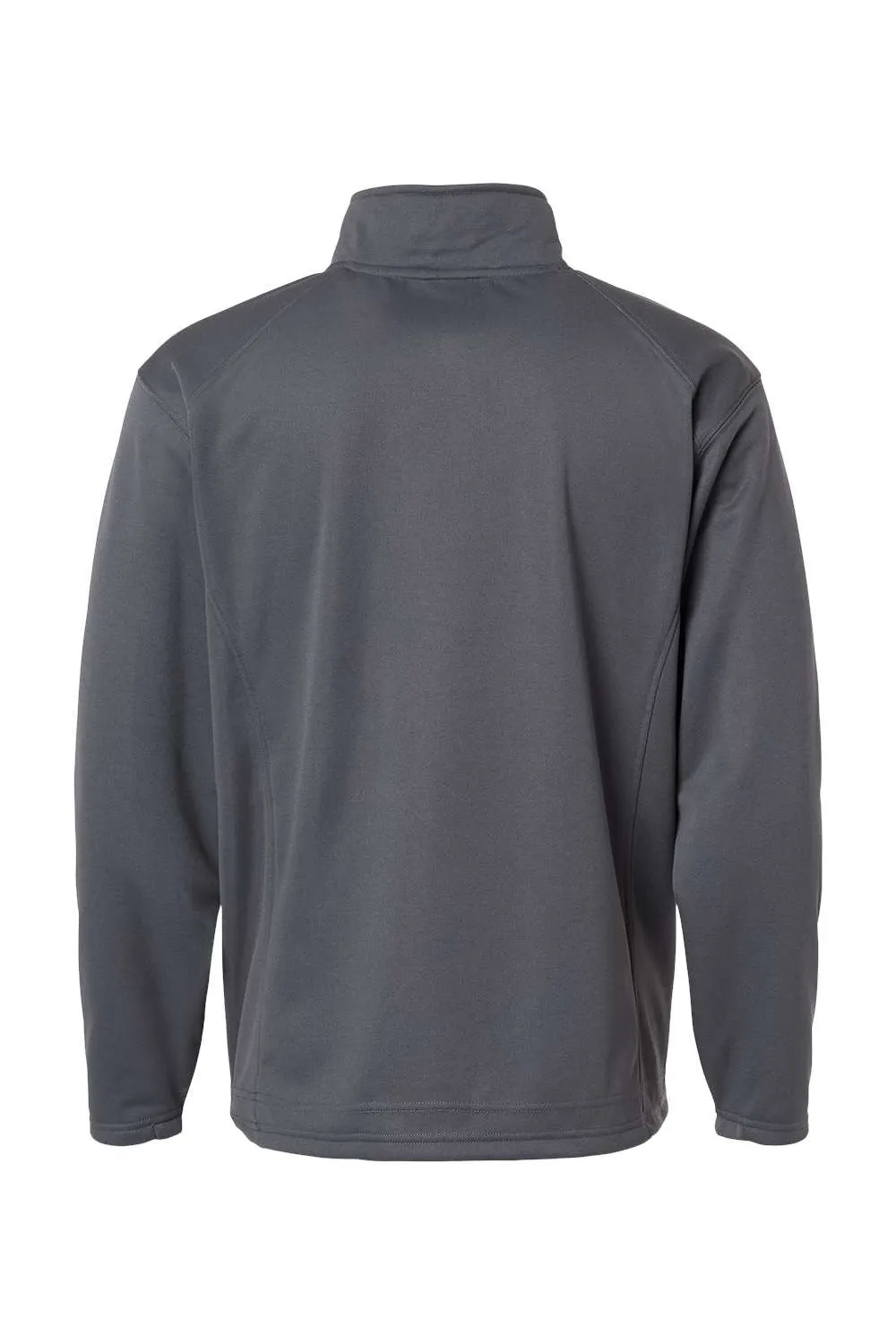 Badger Mens Performance Moisture Wicking Fleece 1/4 Zip Sweatshirt w/ Pockets - Graphite Grey
