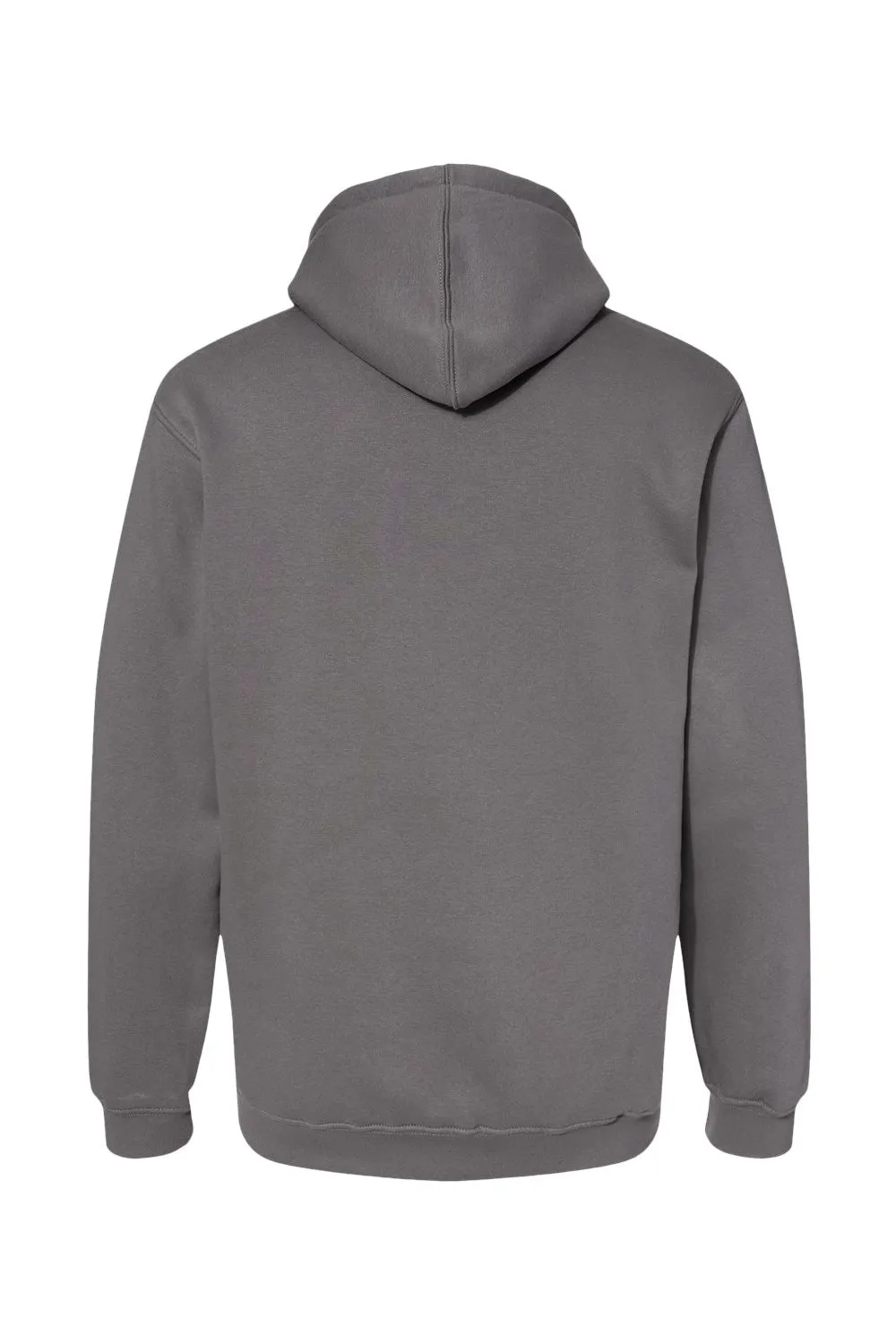 Bayside Mens USA Made Hooded Sweatshirt Hoodie w/ Pouch Pocket - Charcoal Grey
