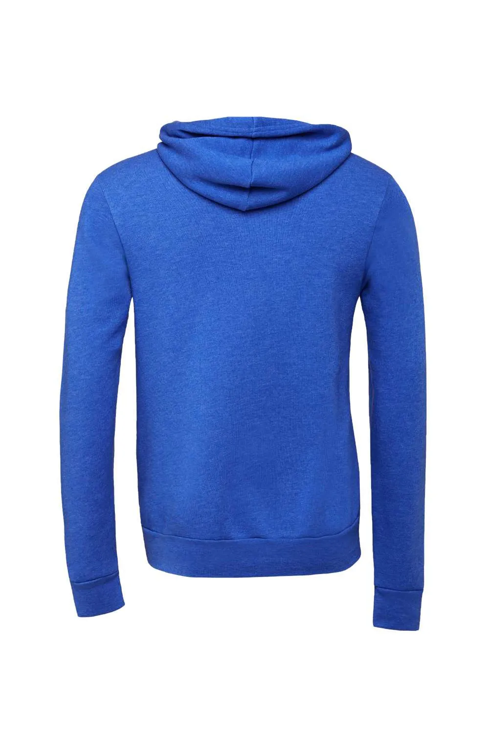 Bella   Canvas Mens Fleece Full Zip Hooded Sweatshirt Hoodie w/ Pockets - True Royal Blue