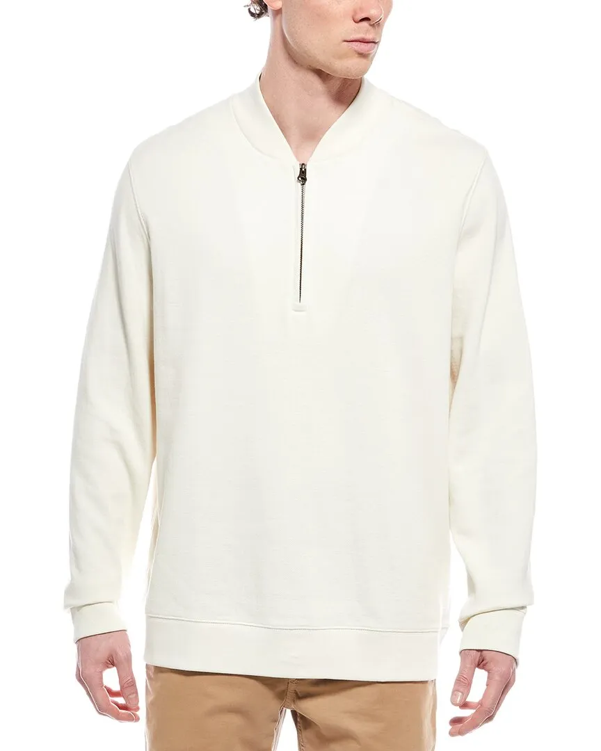 Billy Reid Pique 1/2-Zip Pullover