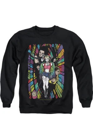 Birds Of Prey Color Corridor Adult Crewneck Sweatshirt