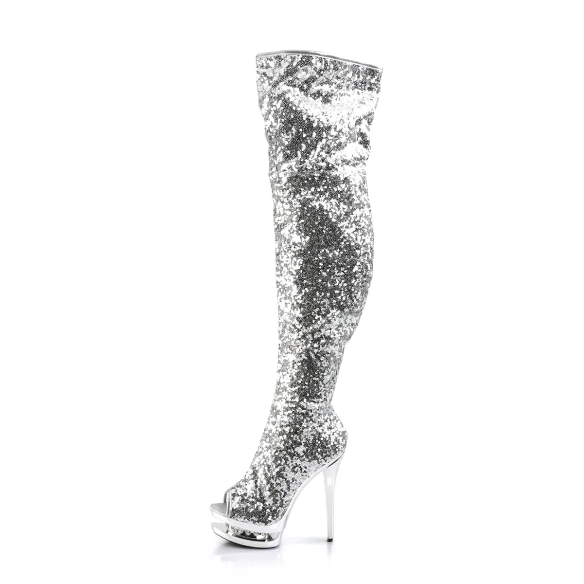 BLONDIE-R-3011 Silver Sequins/Silver Chrome