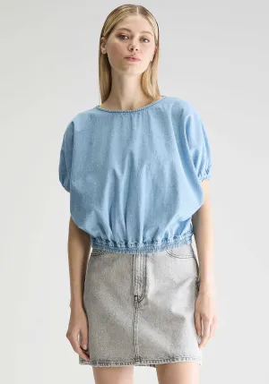 Blouse Bw251422 D056 Wilma D0563 Lt-Blue-Bleach Clothing_Bellerose