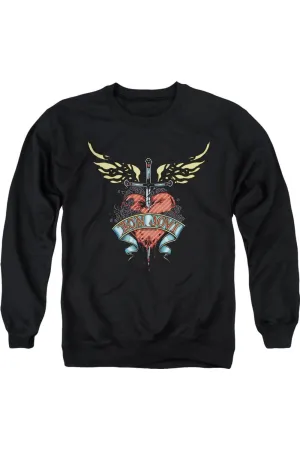 Bon Jovi Daggered Adult Crewneck Sweatshirt