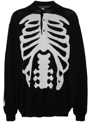 Bone Polo Collar Sweatshirts