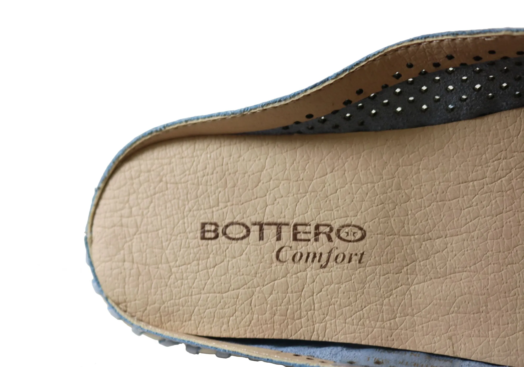Bottero Holland Womens Comfort Leather Closed Toe Open Back Mules Bottero Shoes
