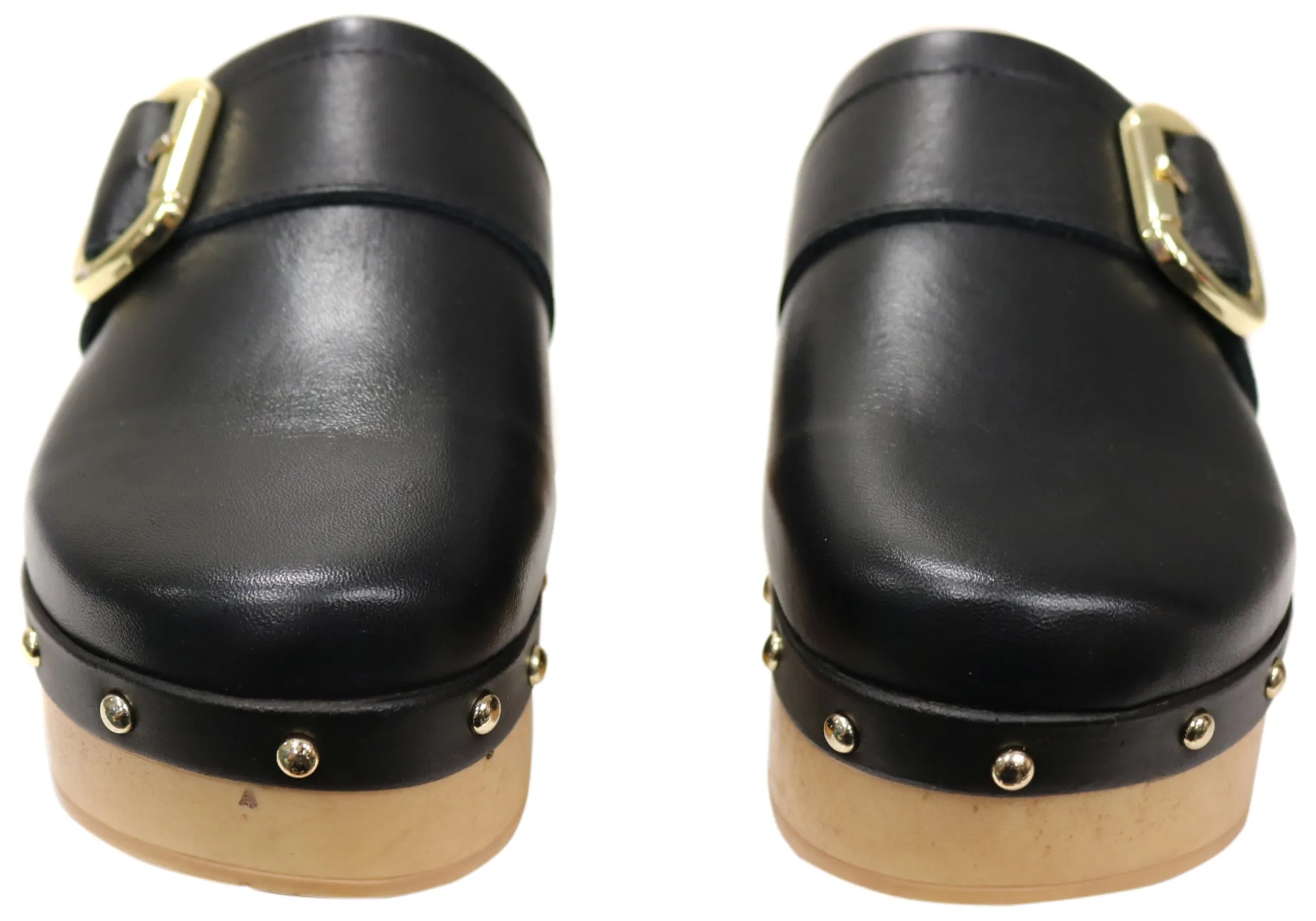 Bottero Jarniya Womens Leather Platform Open Back Shoes Mules Bottero Shoes