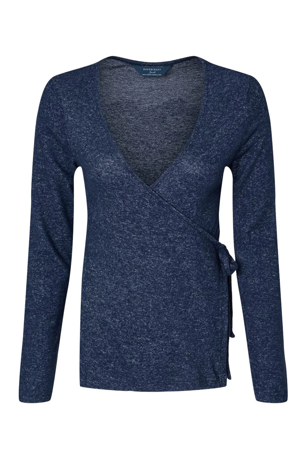 Boxercraft Womens Cuddle Wrap Sweatshirt - Heather Navy Blue - Closeout