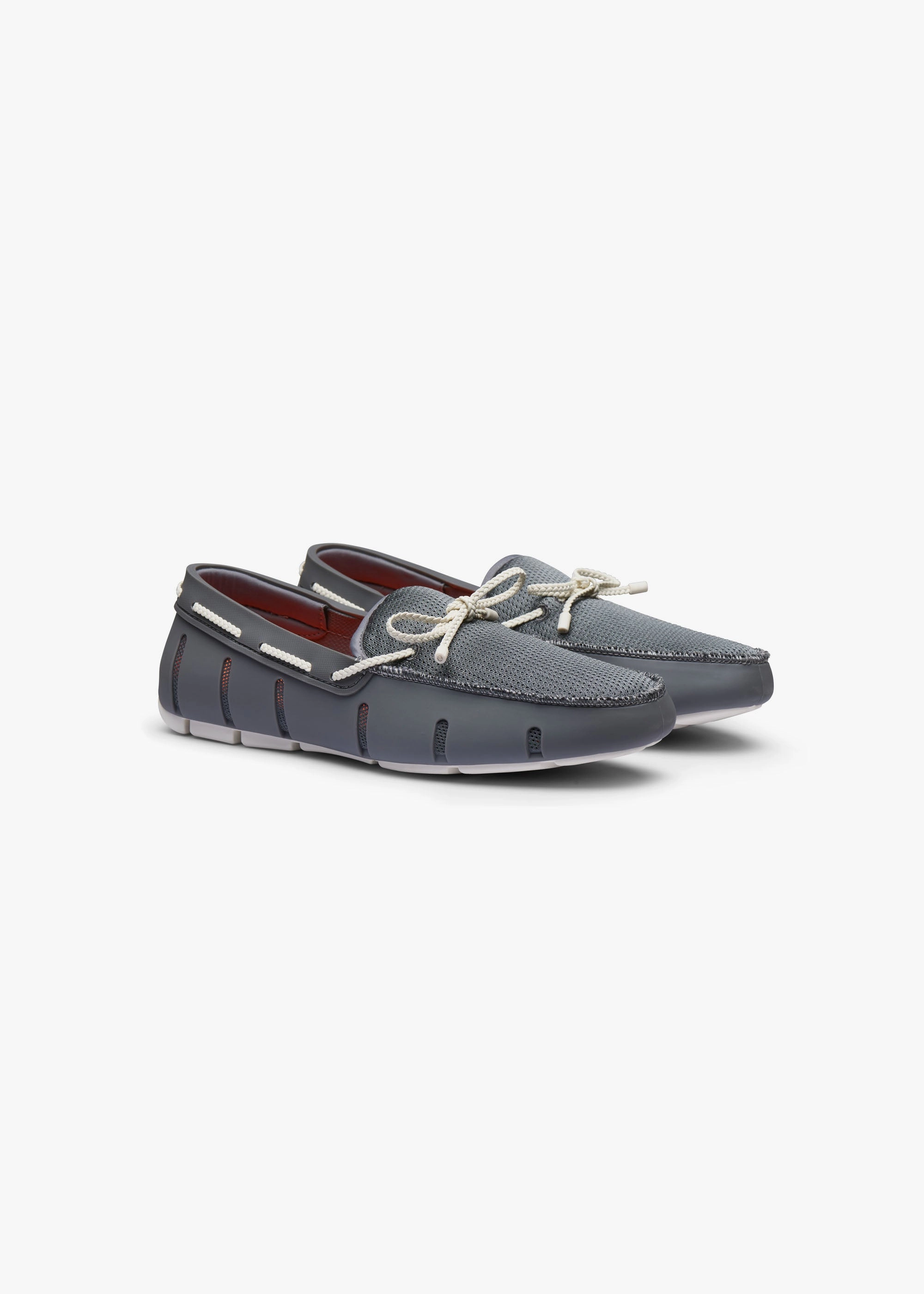 Braided Lace Loafer in Basalt Grey