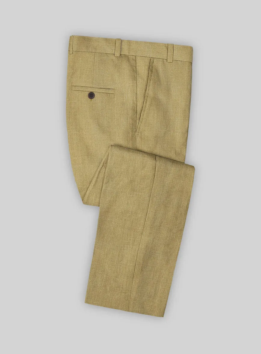 British Khaki Linen Suit