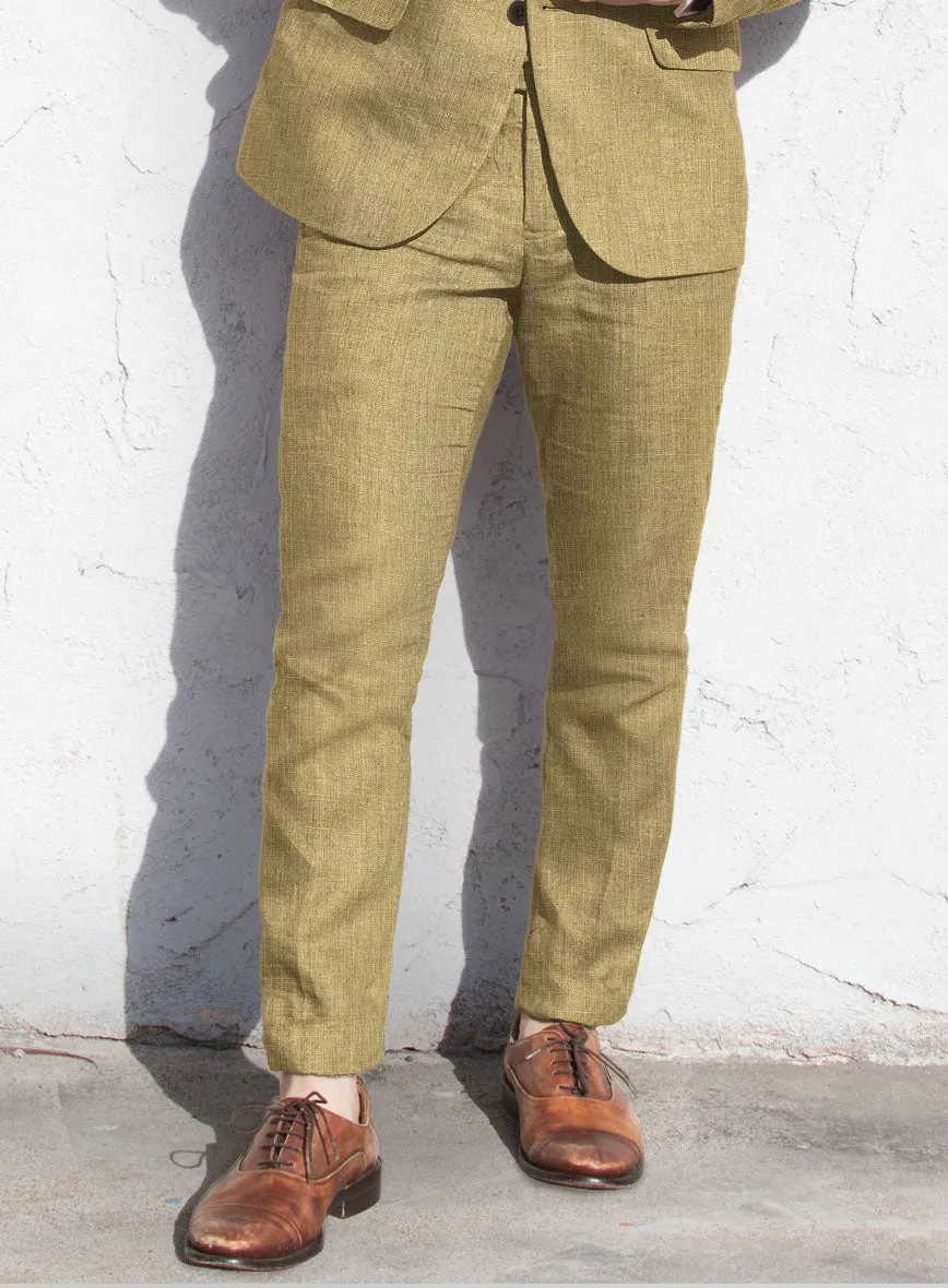 British Khaki Linen Suit