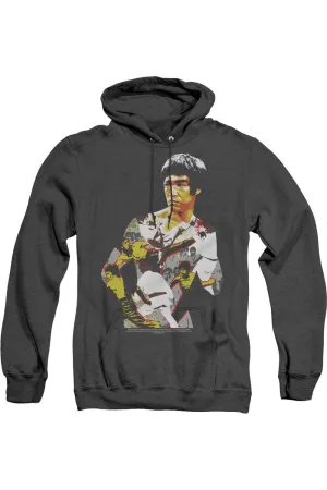 Bruce Lee Body Of Action Adult Heather Hoodie