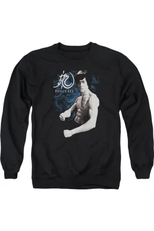 Bruce Lee Dragon Stance Adult Crewneck Sweatshirt