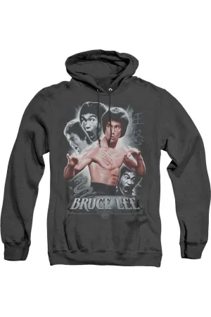 Bruce Lee Inner Fury Adult Heather Hoodie