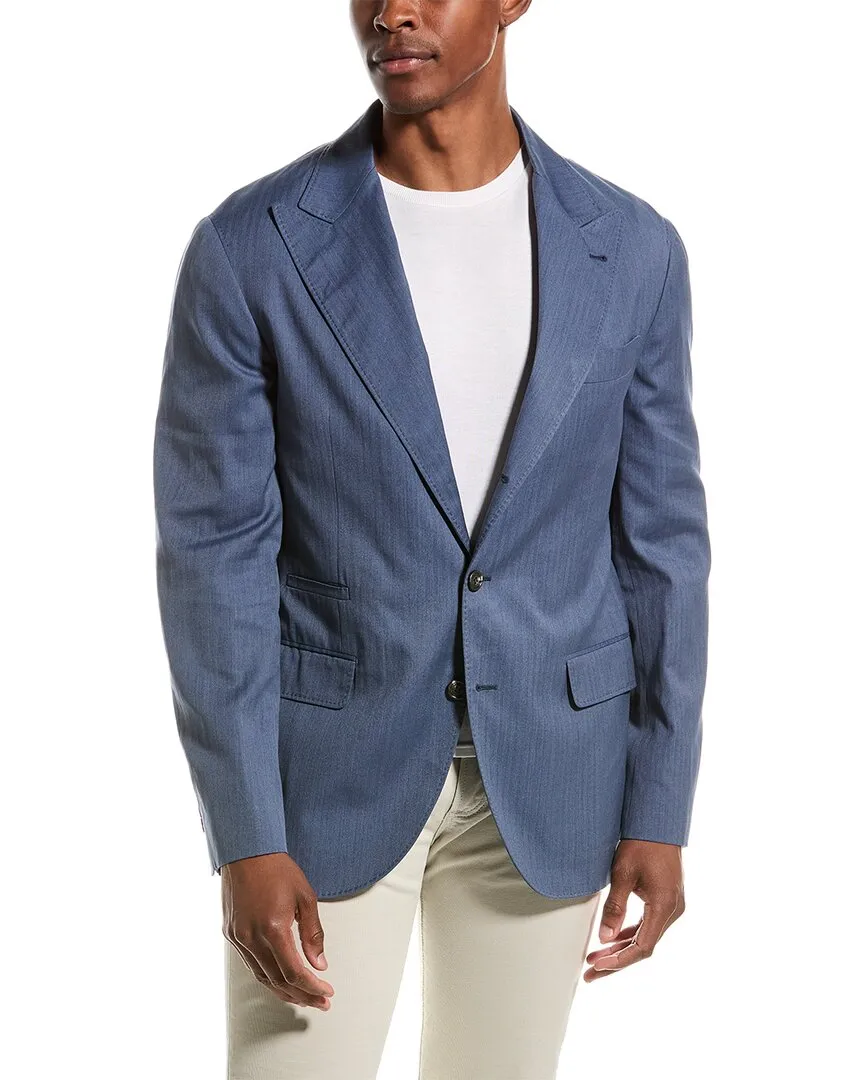 Brunello Cucinelli Silk & Linen-Blend Blazer