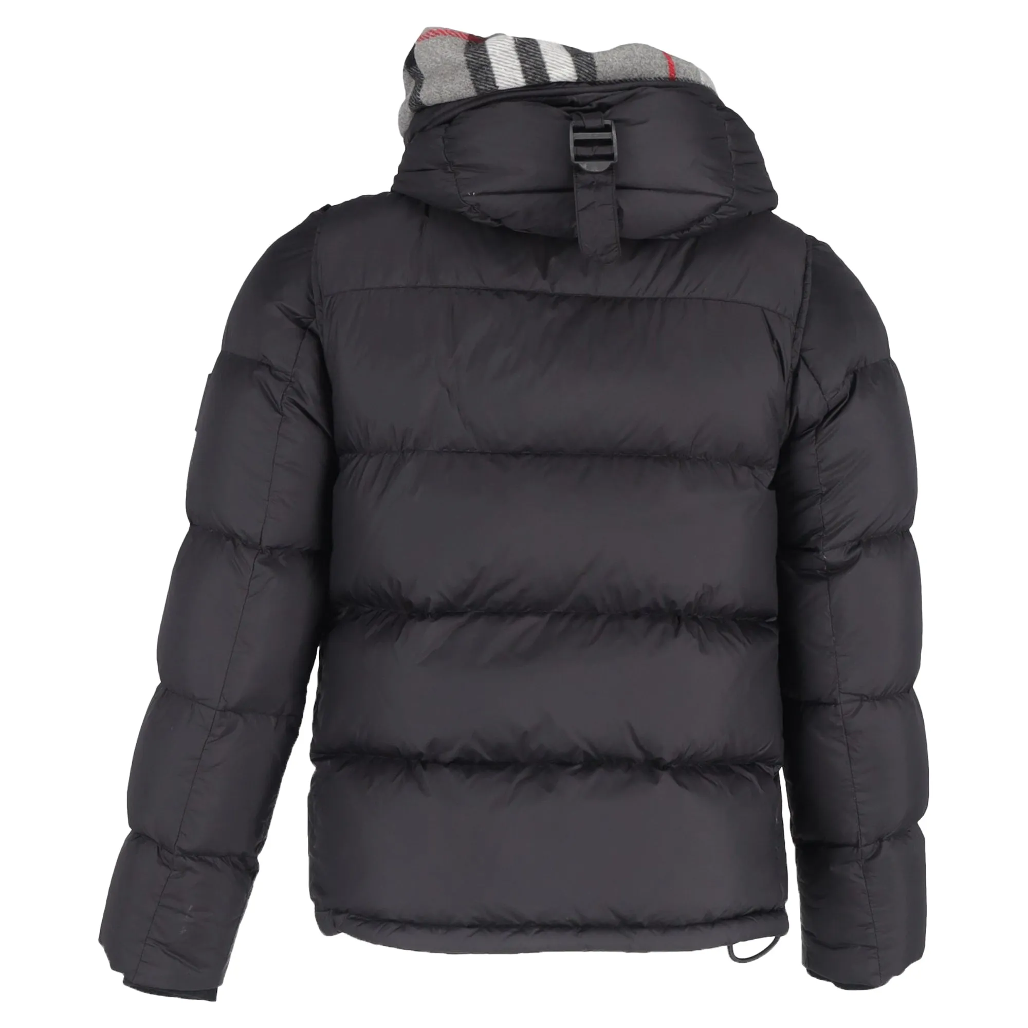 Burberry Logo-Appliqué Puffer Jacket in Black Nylon