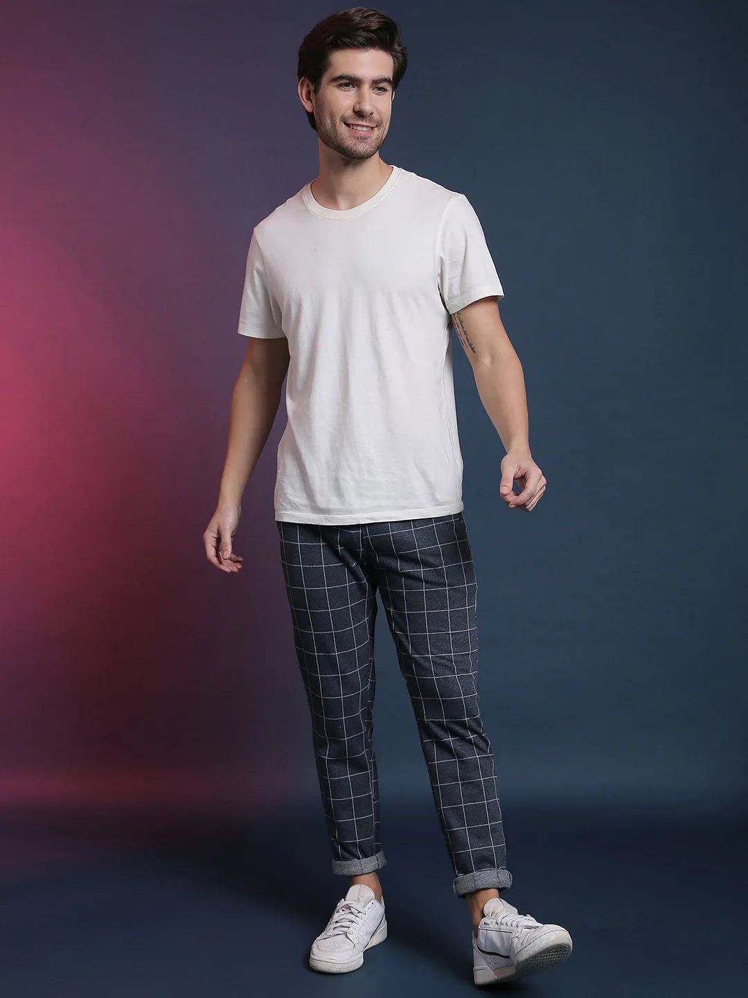 Campus Sutra Men Stylish Striped Joggers