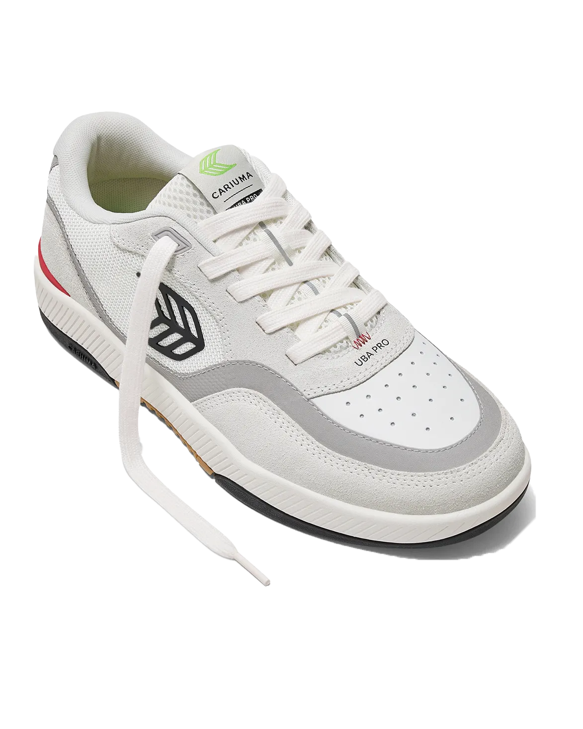 Cariuma Shoes Uba Pro Shoes in Smoke White, Red & Black