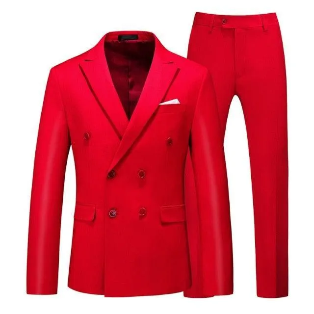 Casual Double Breasted Suit